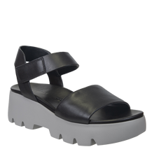 NAKED FEET - ALLOY in BLACK GREY Platform Sandals