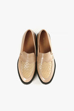 Woven Lady Loafer - Beige Leather