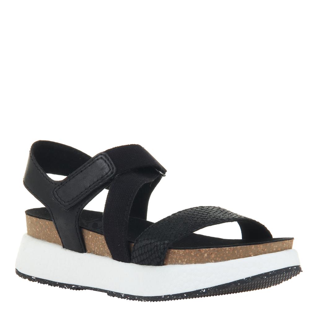 Sierra in Black Combo Wedge Sandals Women's Shoes by OTBT