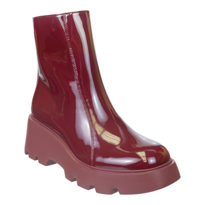 NAKED FEET - XENUS in DEEP RED Platform Ankle Boots