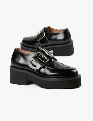 ALL BLACK FOOTWEAR Woven Solid Lugg - Black
