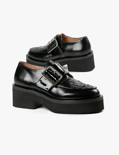 ALL BLACK FOOTWEAR Woven Solid Lugg - Black