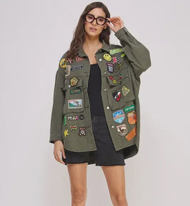 Olive Patch Jacket