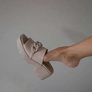 NAKED FEET - ISO in BEIGE Platform Sandals