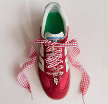 Gingham Lace & charm set