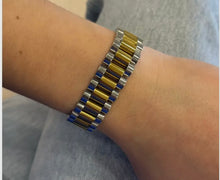 Mixed Metal Watchband Bracelet