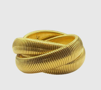Large Gold Twist Bracelet