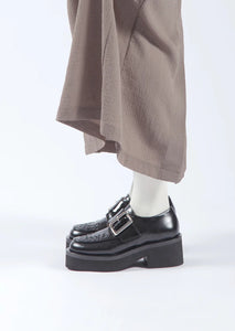 ALL BLACK FOOTWEAR Woven Solid Lugg - Black