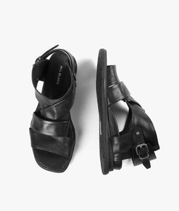 ALL BLACK FOOTWEAR Cross & Band Softy Sandal - Black