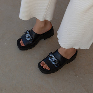 NAKED FEET - ISO in BLACK Platform Sandals