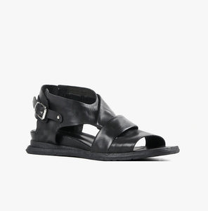 ALL BLACK FOOTWEAR Cross & Band Softy Sandal - Black