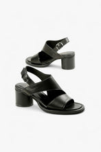 All Black Cylinder Heel - Black