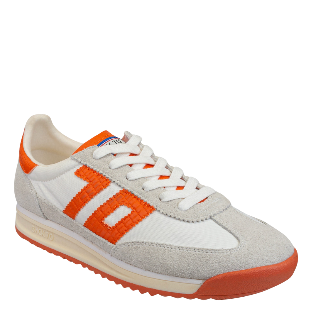 BACK 70 - BARKLEY JOGGER in WHITE ORANGE Sneakers