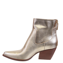 NAKED FEET - BATON in SOFT GOLD Heeled Ankle Boots