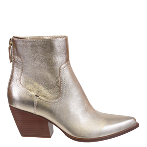 NAKED FEET - BATON in SOFT GOLD Heeled Ankle Boots