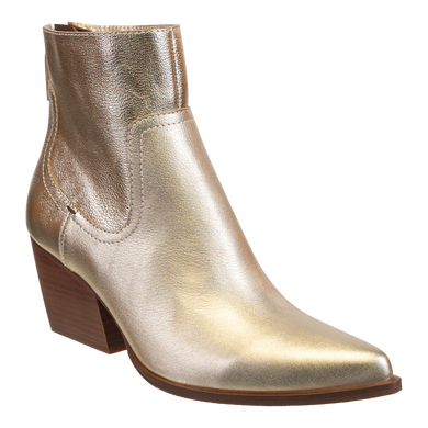 NAKED FEET - BATON in SOFT GOLD Heeled Ankle Boots