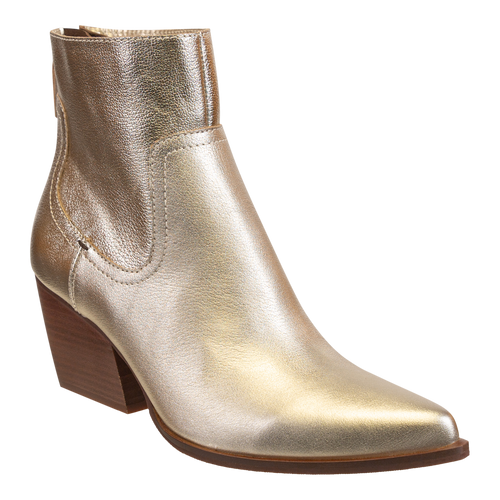 NAKED FEET - BATON in SOFT GOLD Heeled Ankle Boots