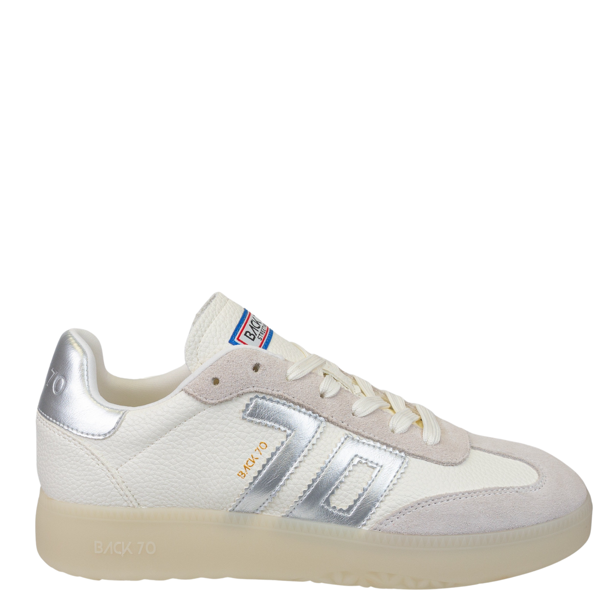 BACK 70 - BOSTON 2502 in METALLIC SILVER Sneakers – Pumps Boutique