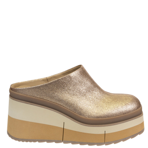 NAKED FEET - COACH in GOLD Platform Clogs