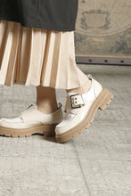 Double Buckle Loafer - Ivory Leather
