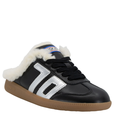BACK 70 - EASTER FL in BLACK SILVER Backless Sneakers