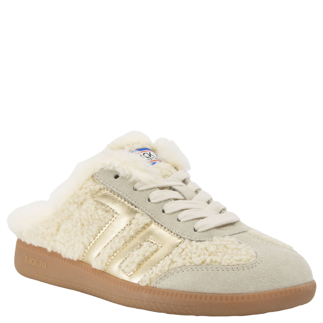 BACK 70 - EASTER FL in BUTTER GOLD Backless Sneakers