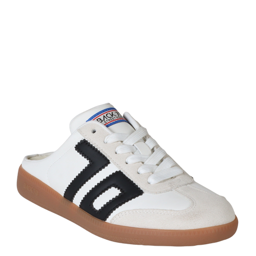 BACK 70 - EASTER in WHITE BLACK Backless Sneakers