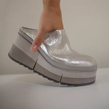 NAKED FEET - COACH in SILVER Platform Clogs