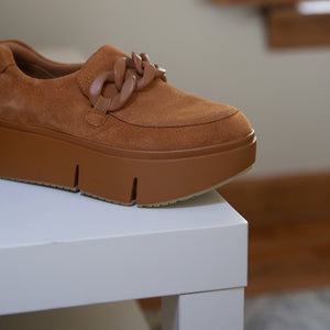 NAKED FEET - PRINCETON in CAMEL Platform Sneakers
