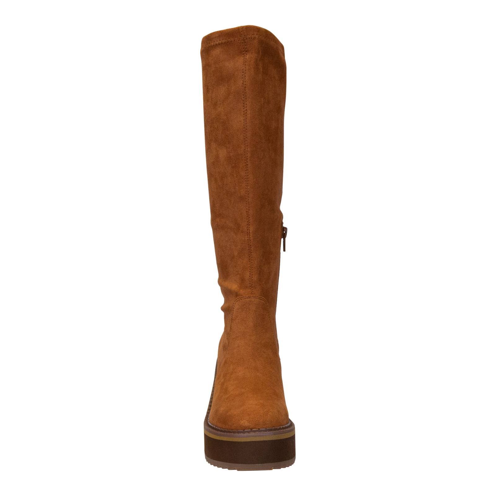 NAKED FEET - APEX in CAMEL Wedge Knee High Boots – Pumps Boutique