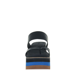 NAKED FEET - FLUX in BLACK Wedge Sandals