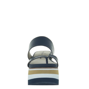 NAKED FEET - FLUX in NAVY Wedge Sandals