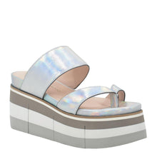 NAKED FEET - FLUX in SILVER Wedge Sandals