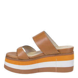 NAKED FEET - FLUX in TAN Wedge Sandals