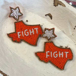 Texas “Fight” Earrings