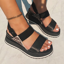 NAKED FEET - DIMENSION in BLACK Wedge Sandals
