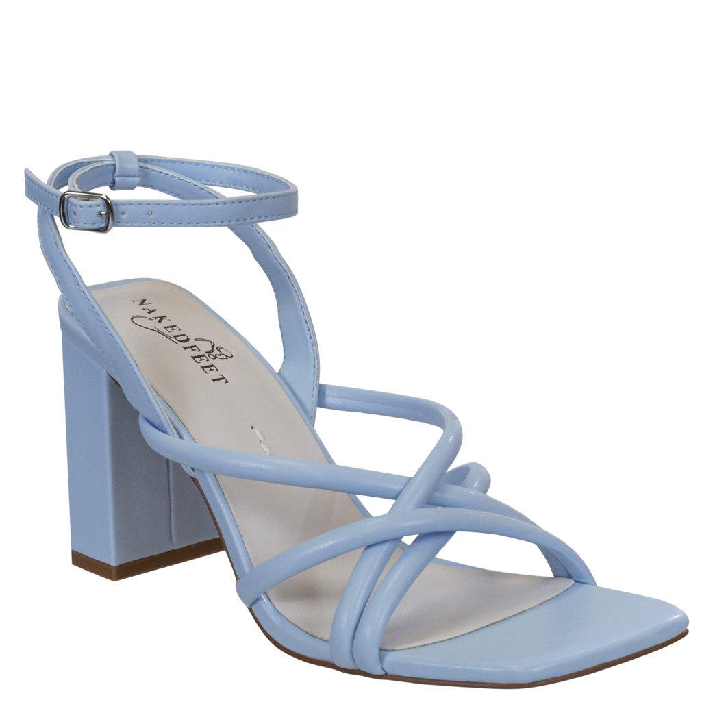 Baby blue block heel sandals outlet