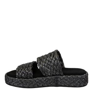 NAKED FEET - SANTORINI in BLACK Espadrille Sandals