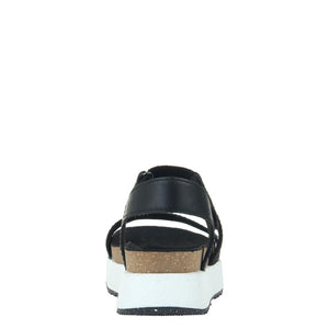 OTBT - SIERRA in BLACK COMBO Wedge Sandals