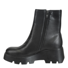 NAKED FEET - XENUS in BLACK LEATHER Platform Ankle Boots